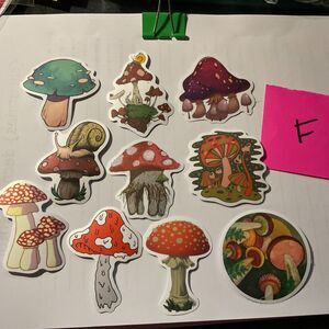 Mushroom Stickers For Laptops,tumblers,phones Scrapbooking Junk Journals Lot F